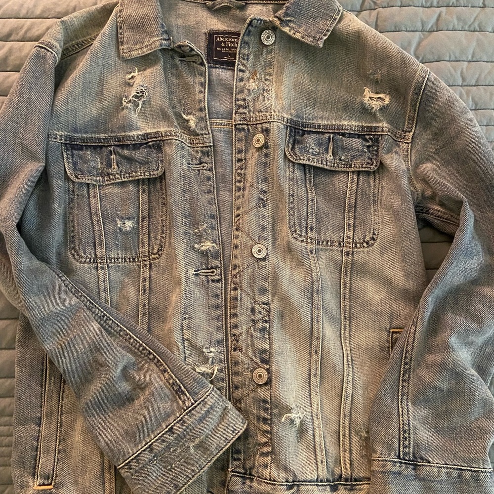 Abercrombie & Fitch Light Blue Denim Jacket